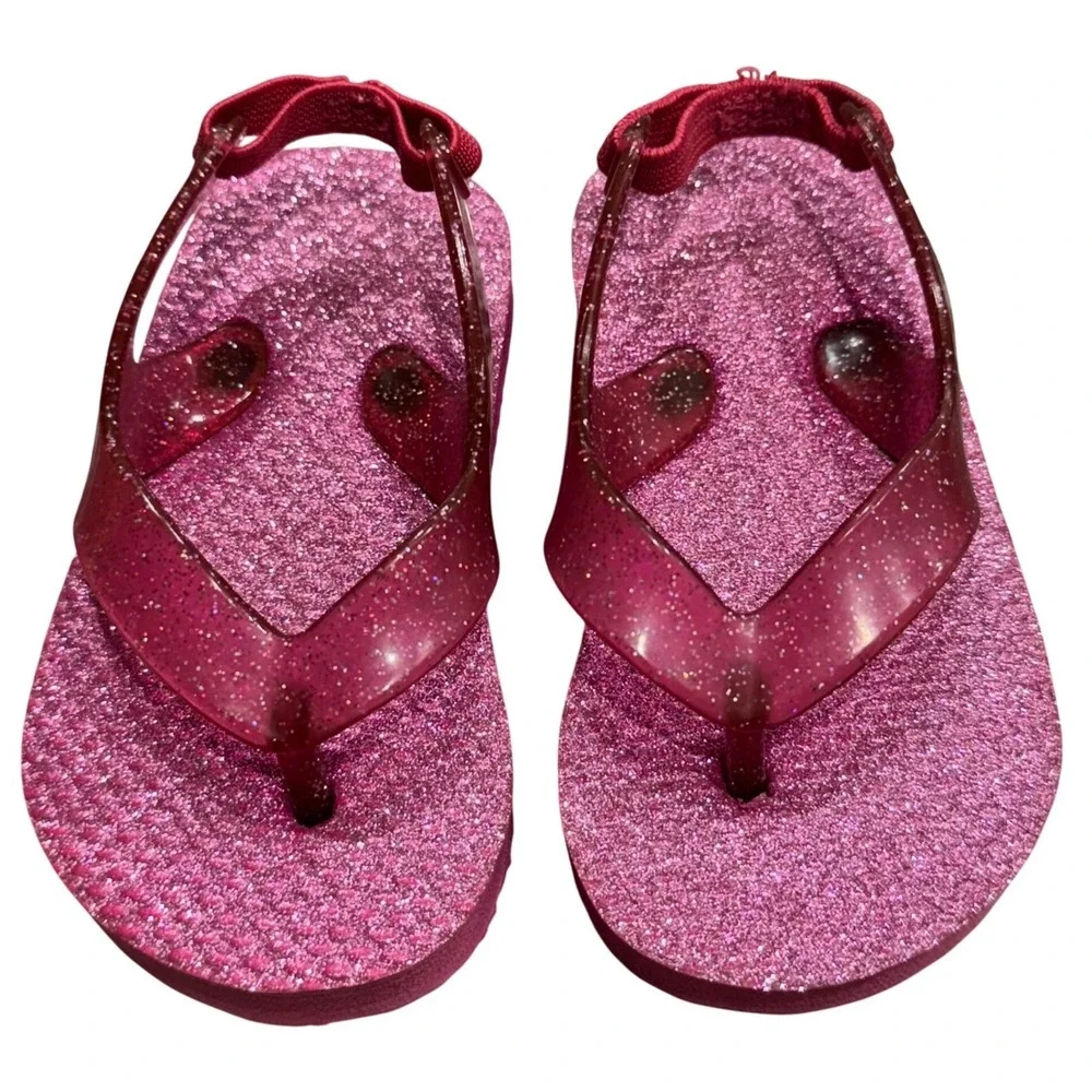 Baby / Toddler Shoes Set of 2 - Koala Kids Pink Lace Shoes & Glitter Flip‎ Flops